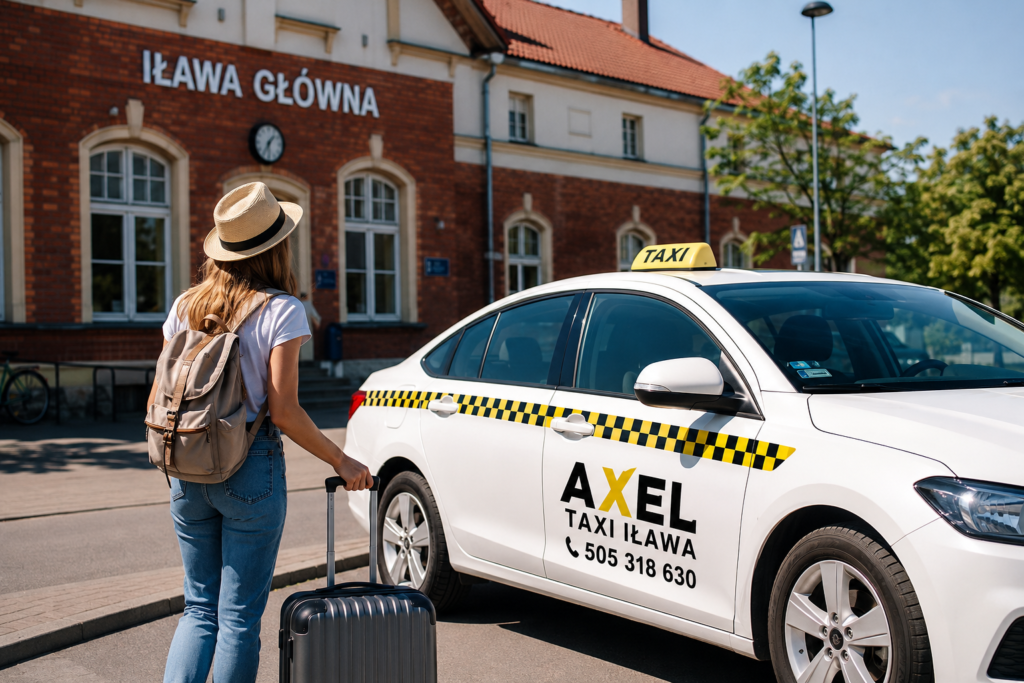 Przyjeżdżasz pociągiem do Iławy? Zamów AXEL TAXI. Szybki dojazd z dworca PKP do hoteli, apartamentów i atrakcji nad Jeziorakiem. Całodobowo – tel. 505 318 630.